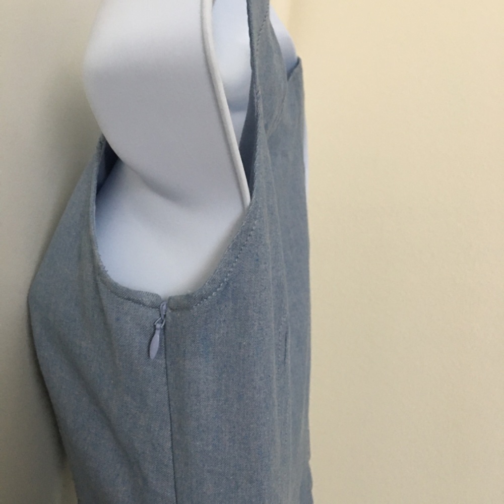 NWT BANANA REPUBLIC Fitted Alight Blue Dress V Neck Size 0P. - Picture 4 of 5